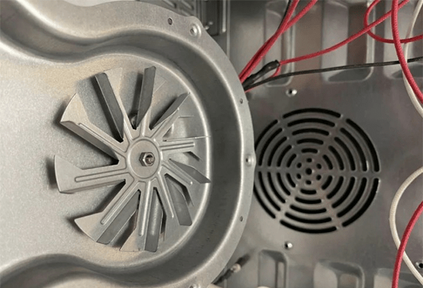 convection fan for oven made of metal material